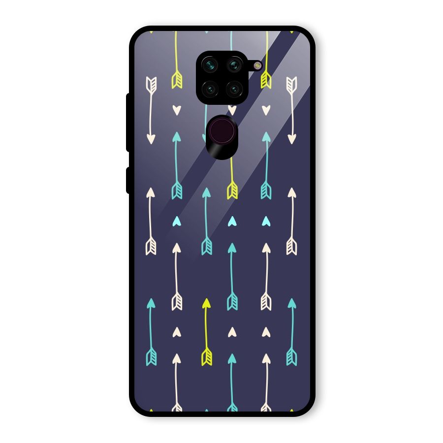 Boho Arrow Pattern Glass Back Case for Redmi Note 9