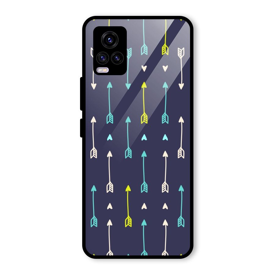 Boho Arrow Pattern Glass Back Case for Vivo V20