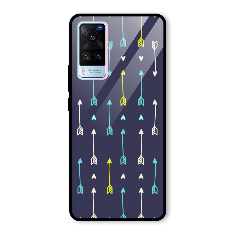 Boho Arrow Pattern Glass Back Case for Vivo X60