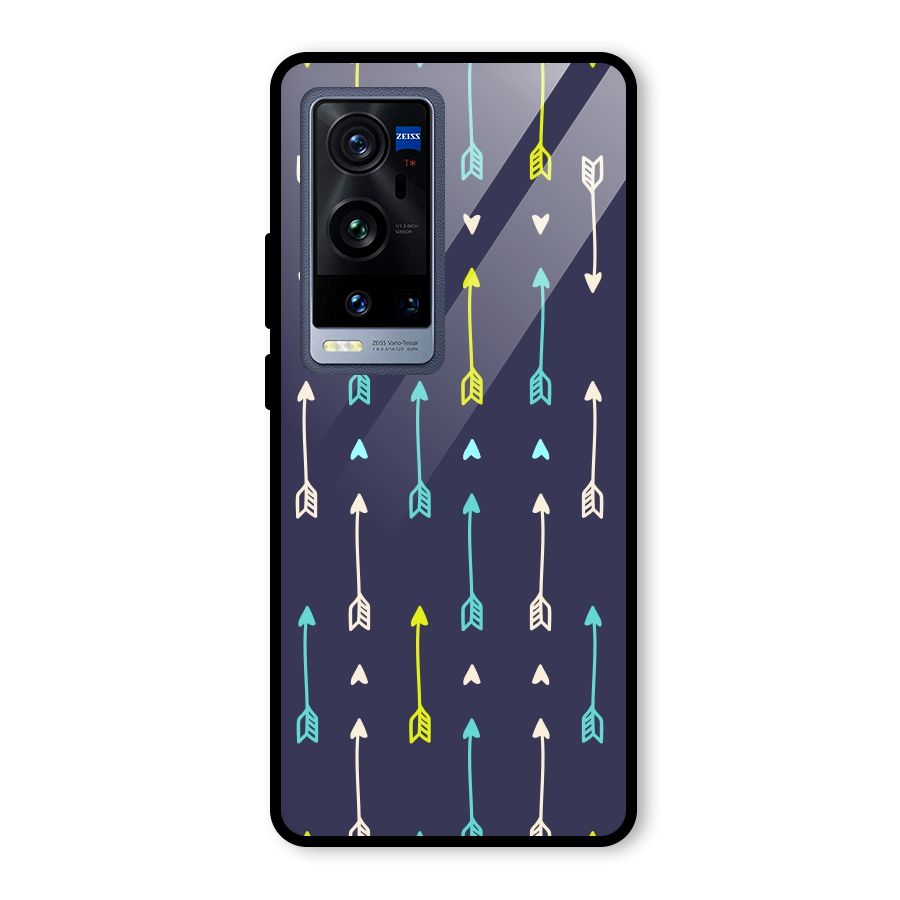 Boho Arrow Pattern Glass Back Case for Vivo X60 Pro Plus