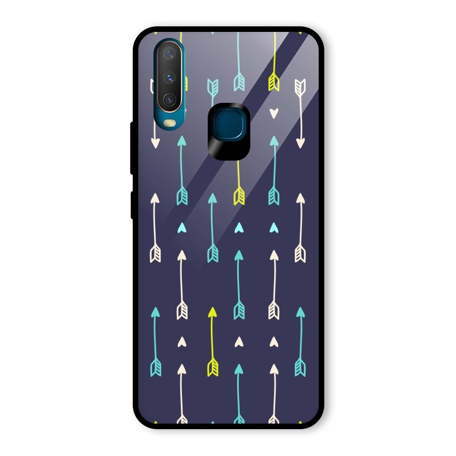 Boho Arrow Pattern Glass Back Case for Vivo Y17