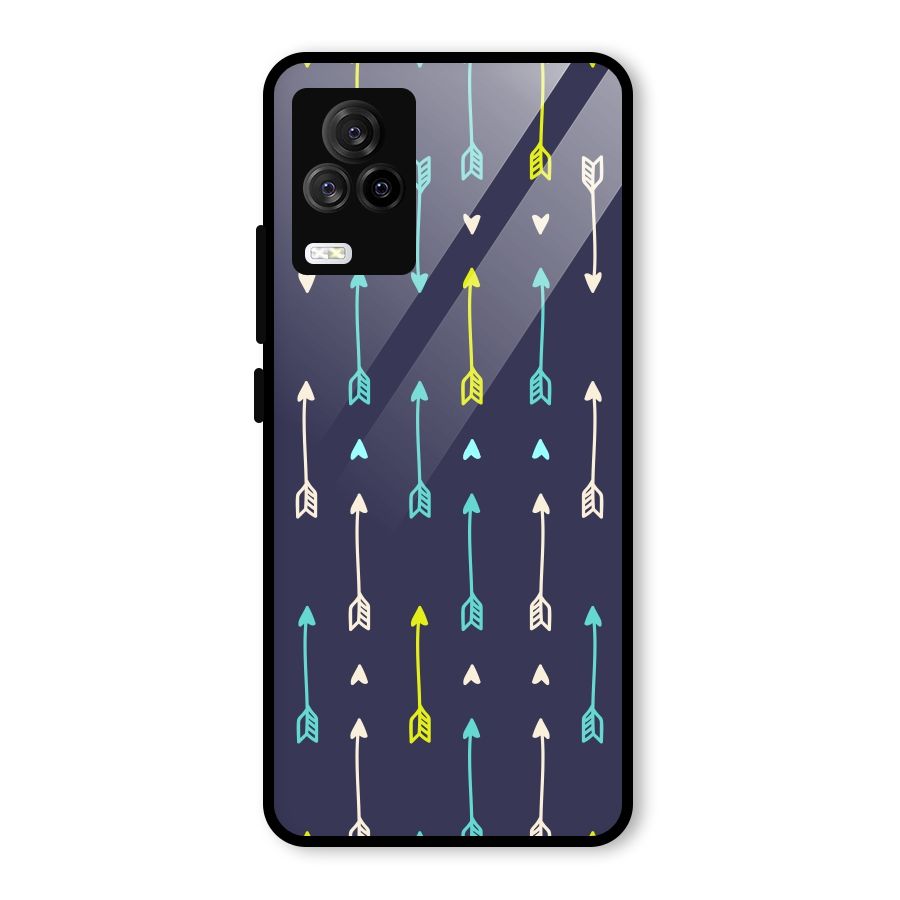 Boho Arrow Pattern Glass Back Case for Vivo iQOO 7 Legend 5G