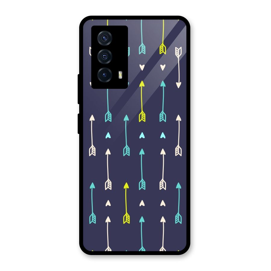 Boho Arrow Pattern Glass Back Case for Vivo iQOO Z5