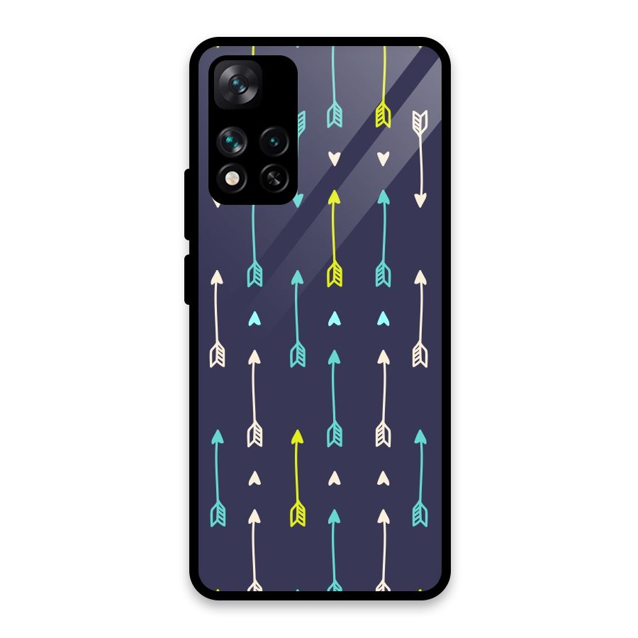 Boho Arrow Pattern Glass Back Case for Xiaomi 11i HyperCharge 5G