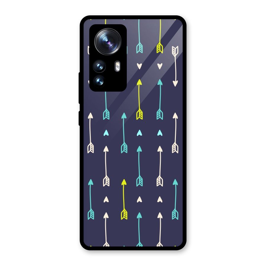 Boho Arrow Pattern Glass Back Case for Xiaomi 12 Pro