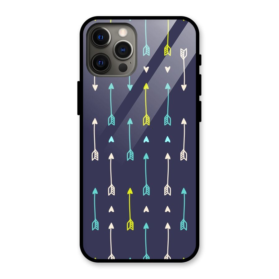 Boho Arrow Pattern Glass Back Case for iPhone 12 Pro Max