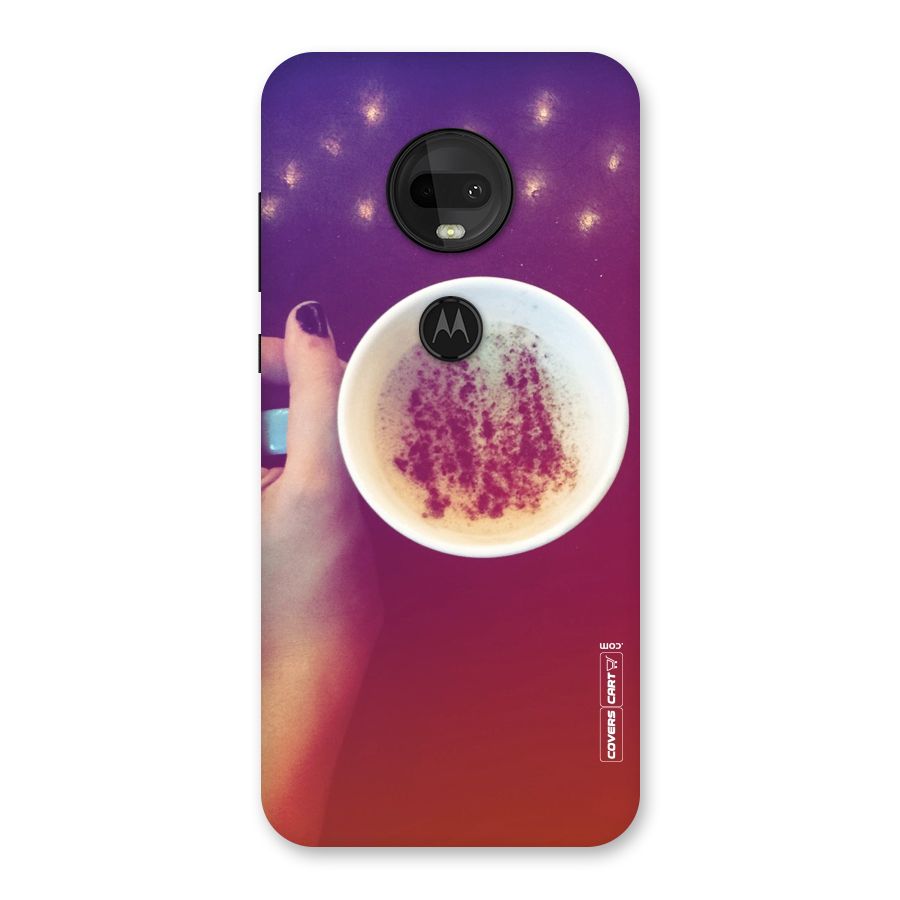 Bokeh Coffee Mug Back Case for Moto G7