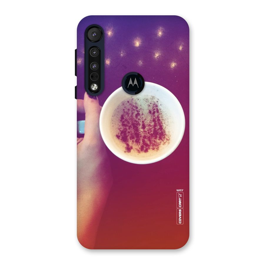 Bokeh Coffee Mug Back Case for Motorola One Macro