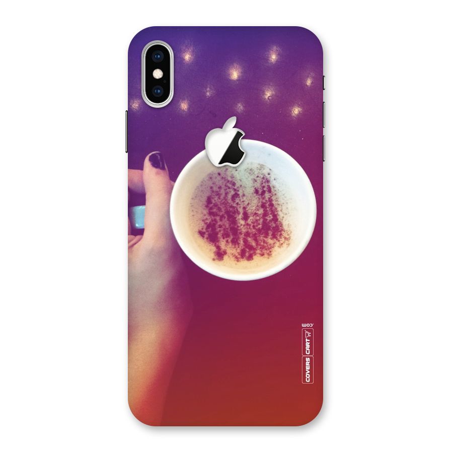 Bokeh Coffee Mug Back Case for iPhone XS Max Apple Cut