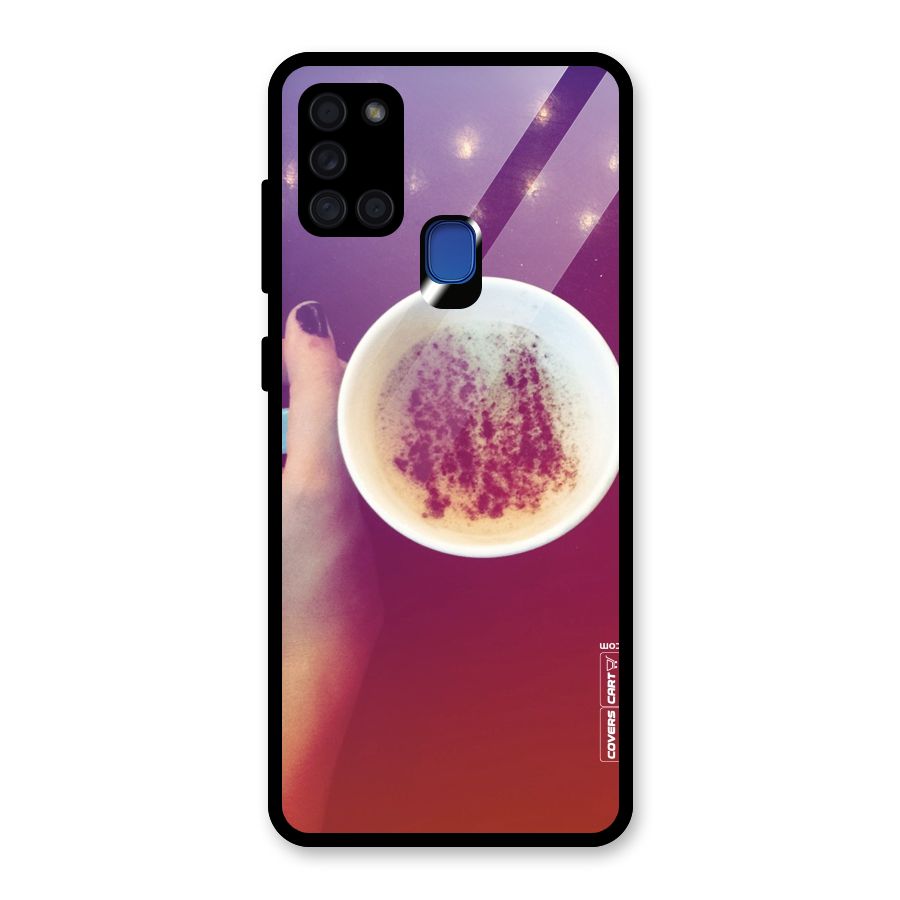 Bokeh Coffee Mug Glass Back Case for Galaxy A21s