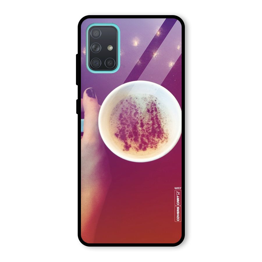 Bokeh Coffee Mug Glass Back Case for Galaxy A71