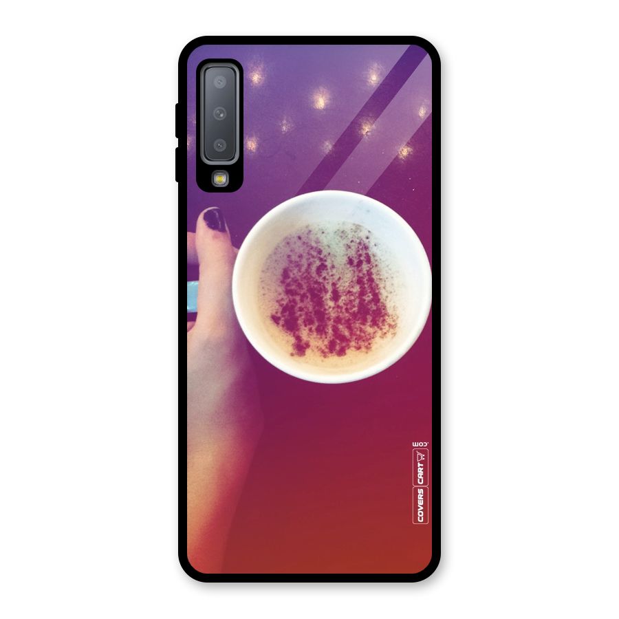 Bokeh Coffee Mug Glass Back Case for Galaxy A7 (2018)