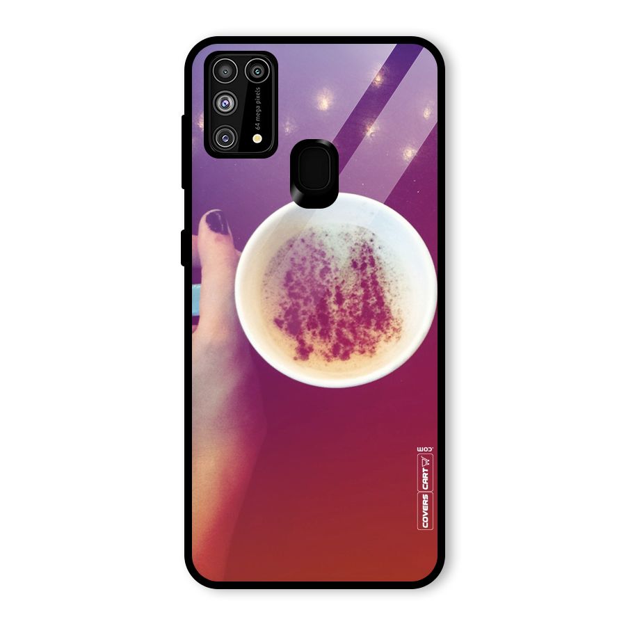 Bokeh Coffee Mug Glass Back Case for Galaxy F41