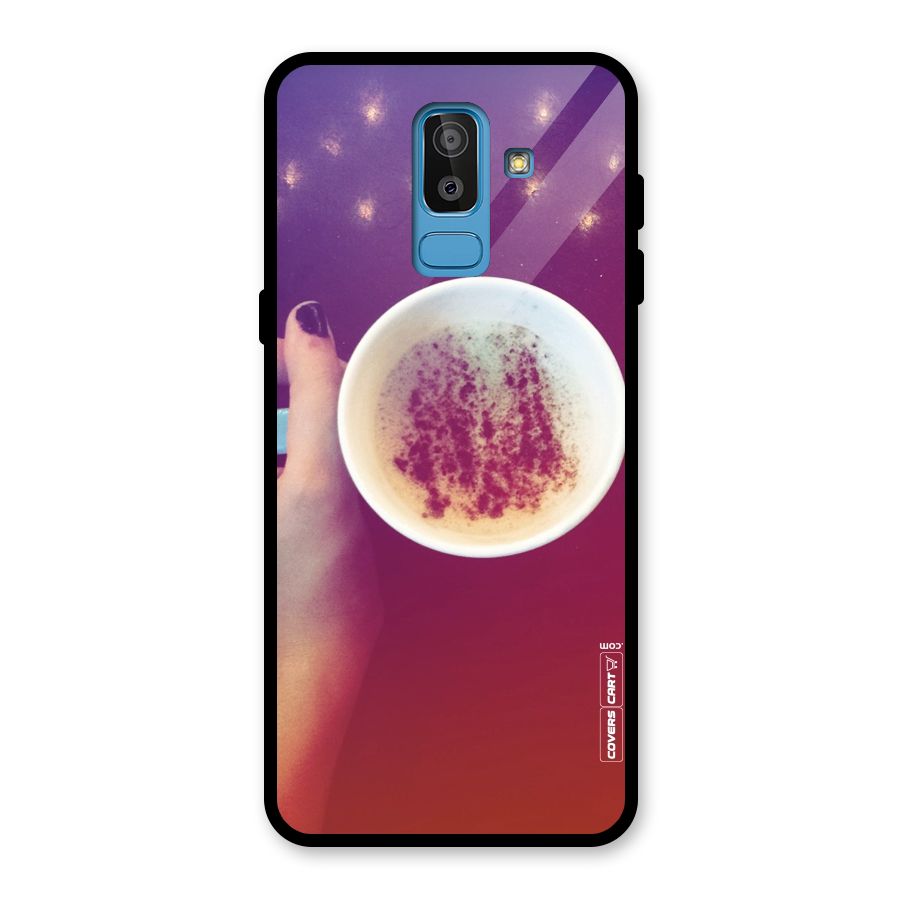 Bokeh Coffee Mug Glass Back Case for Galaxy J8