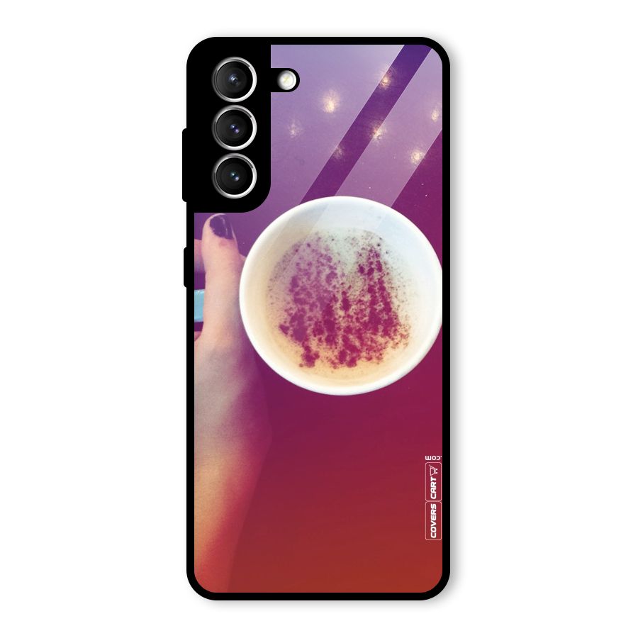 Bokeh Coffee Mug Glass Back Case for Galaxy S21 5G