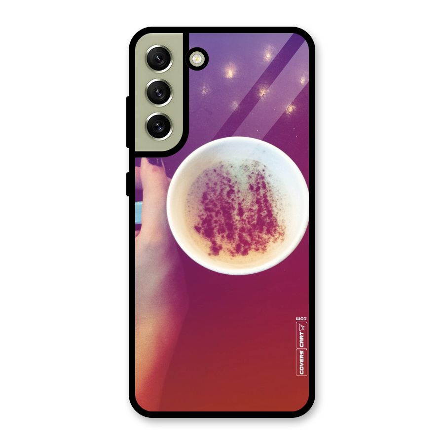 Bokeh Coffee Mug Glass Back Case for Galaxy S21 FE 5G