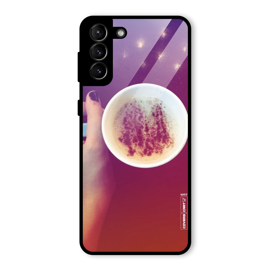 Bokeh Coffee Mug Glass Back Case for Galaxy S21 Plus