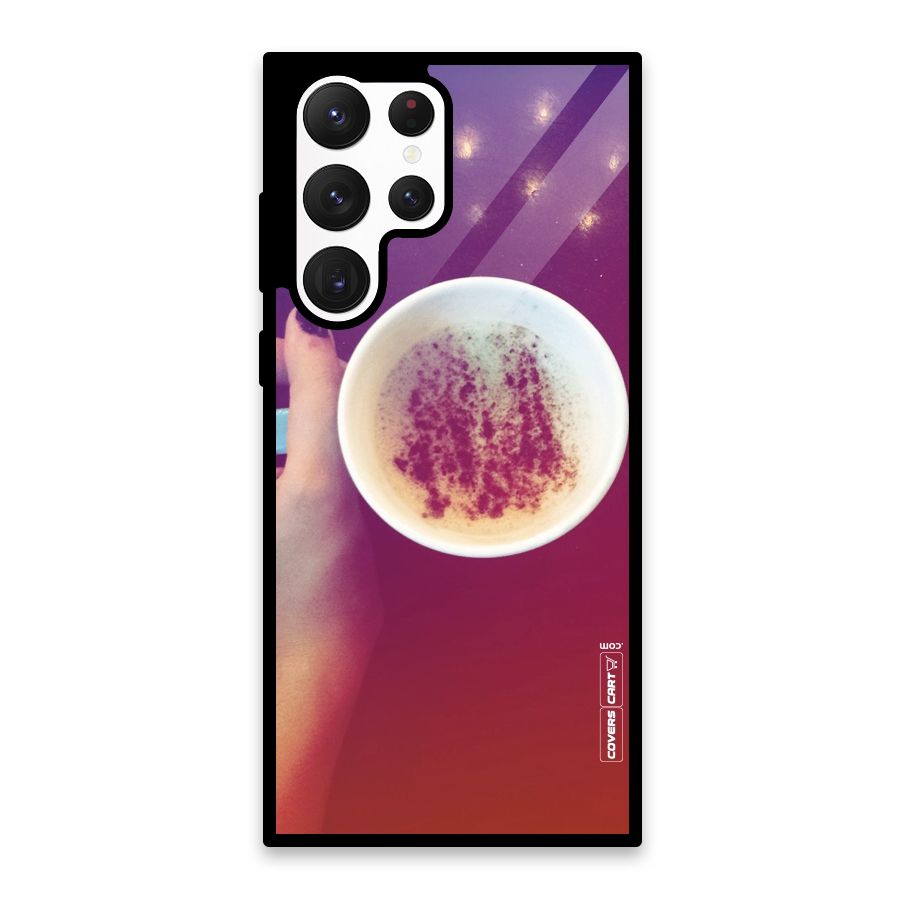 Bokeh Coffee Mug Glass Back Case for Galaxy S22 Ultra 5G