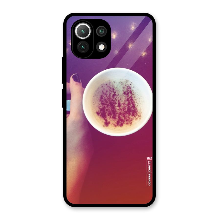 Bokeh Coffee Mug Glass Back Case for Mi 11 Lite
