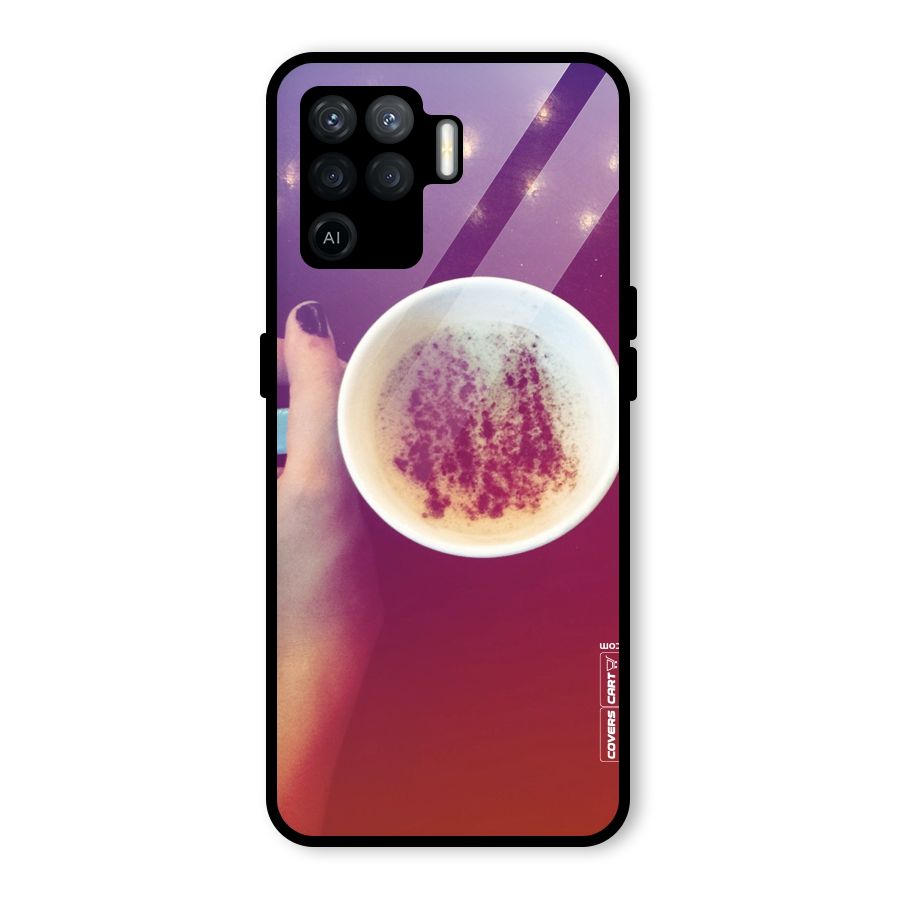 Bokeh Coffee Mug Glass Back Case for Oppo F19 Pro