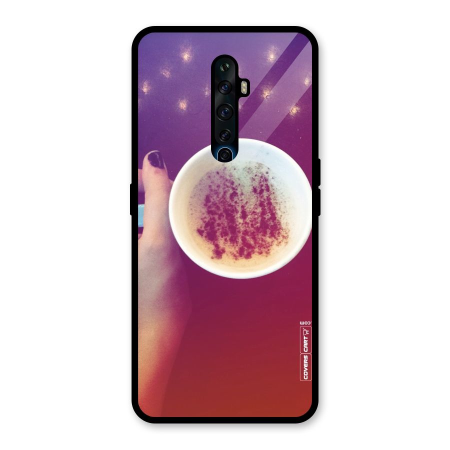 Bokeh Coffee Mug Glass Back Case for Oppo Reno2 F