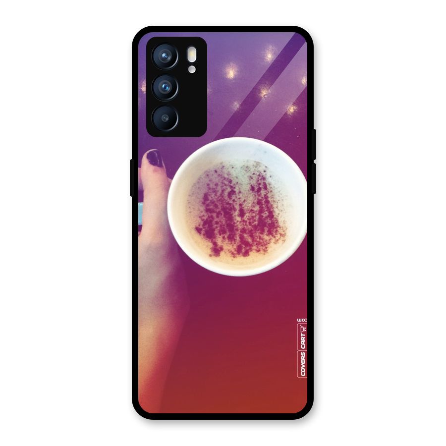 Bokeh Coffee Mug Glass Back Case for Oppo Reno6 5G