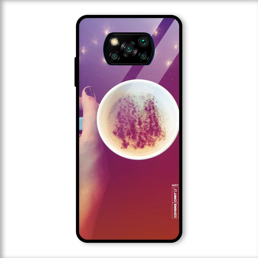 Bokeh Coffee Mug Glass Back Case for Poco X3