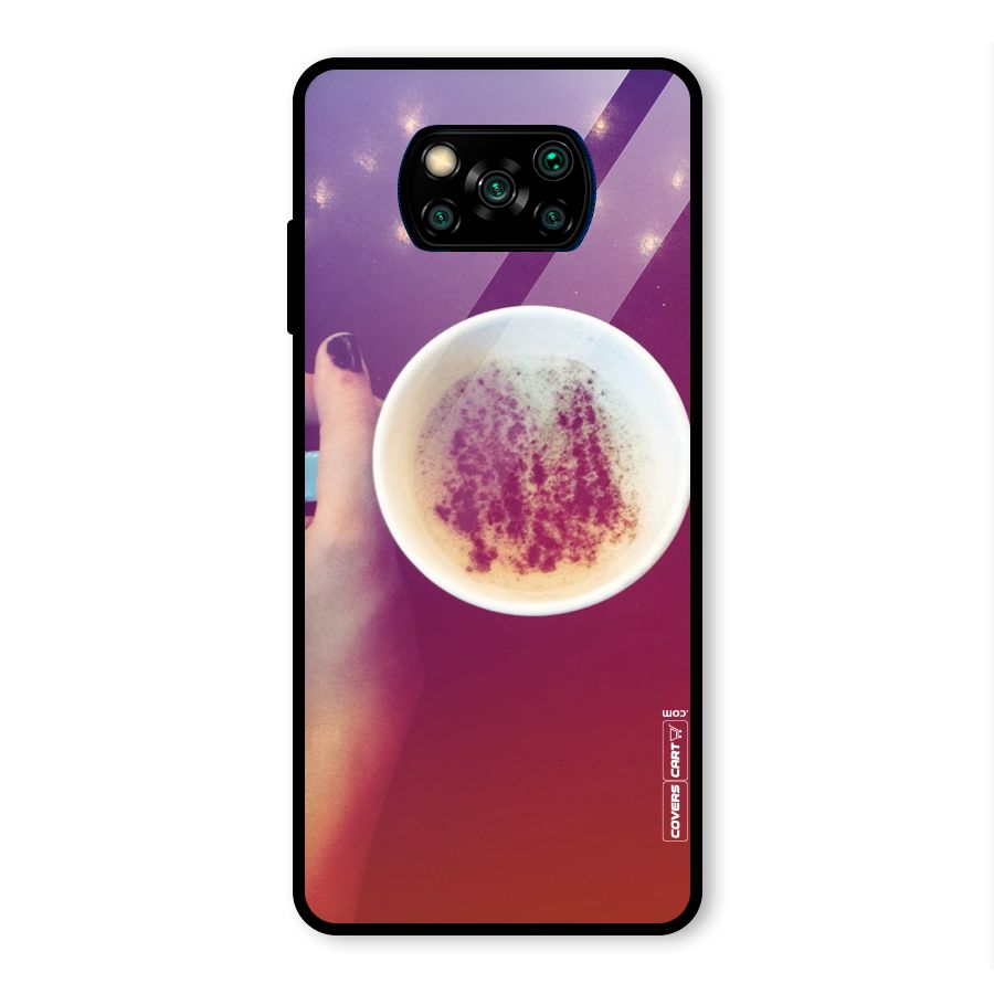 Bokeh Coffee Mug Glass Back Case for Poco X3 Pro