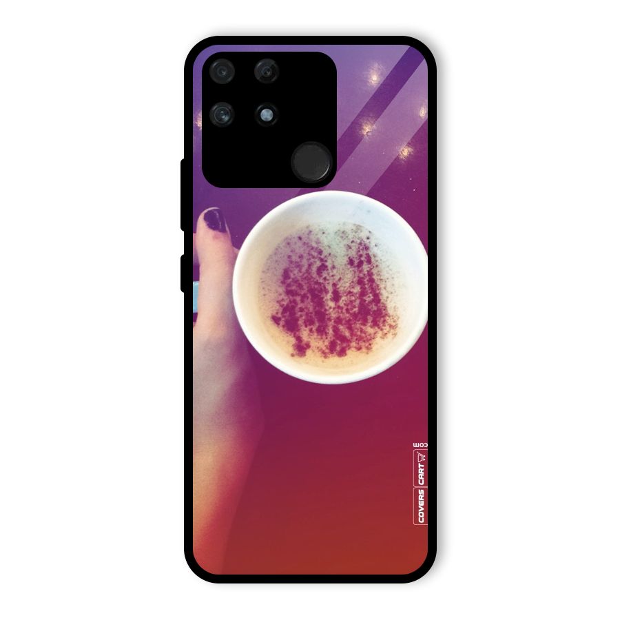 Bokeh Coffee Mug Glass Back Case for Realme Narzo 50A