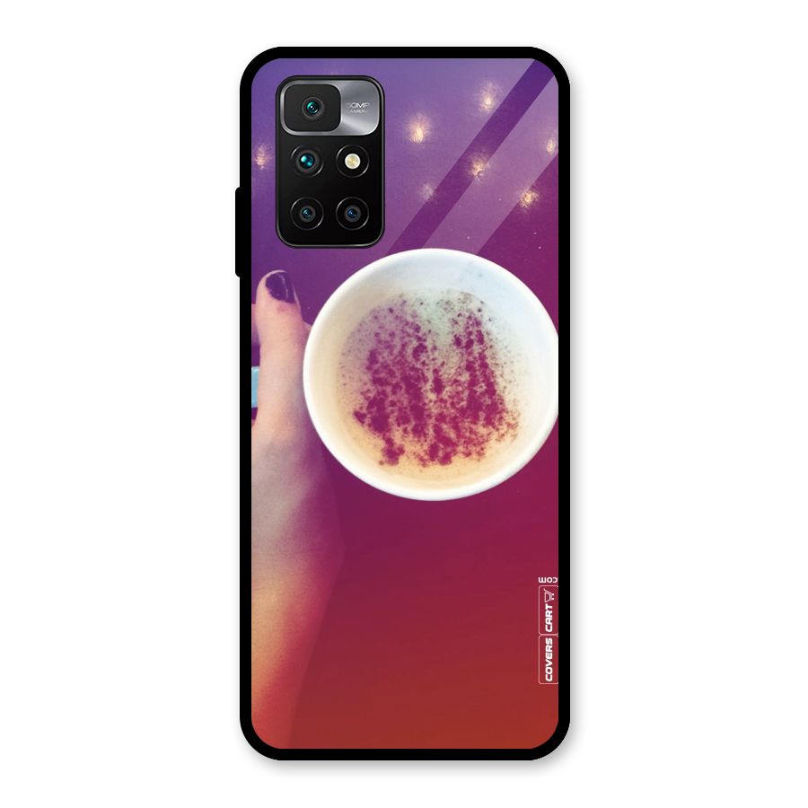 Bokeh Coffee Mug Glass Back Case for Redmi 10 Prime