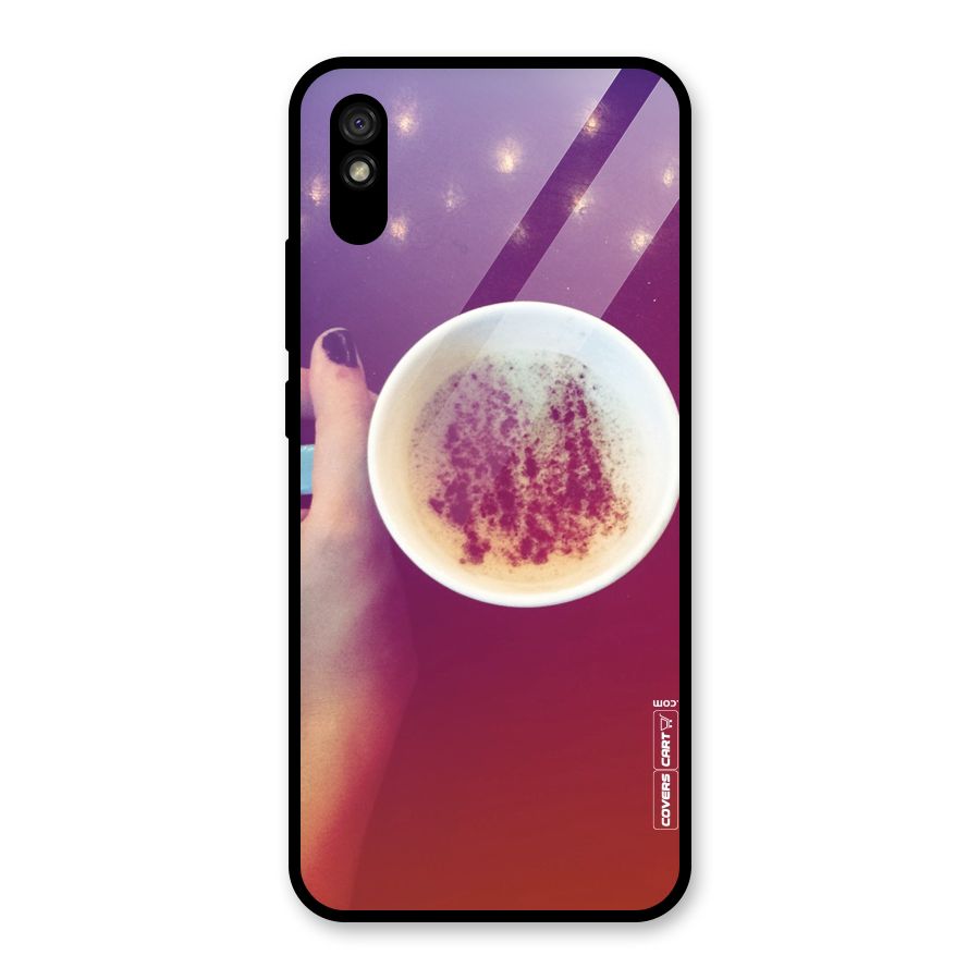 Bokeh Coffee Mug Glass Back Case for Redmi 9A