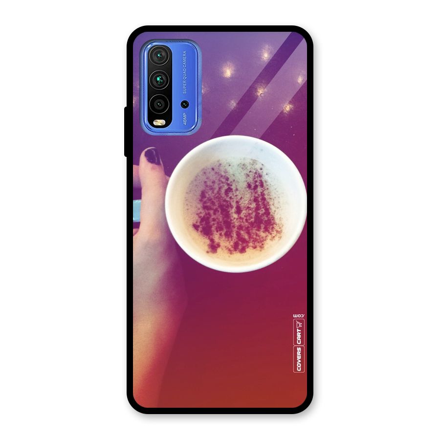Bokeh Coffee Mug Glass Back Case for Redmi 9 Power