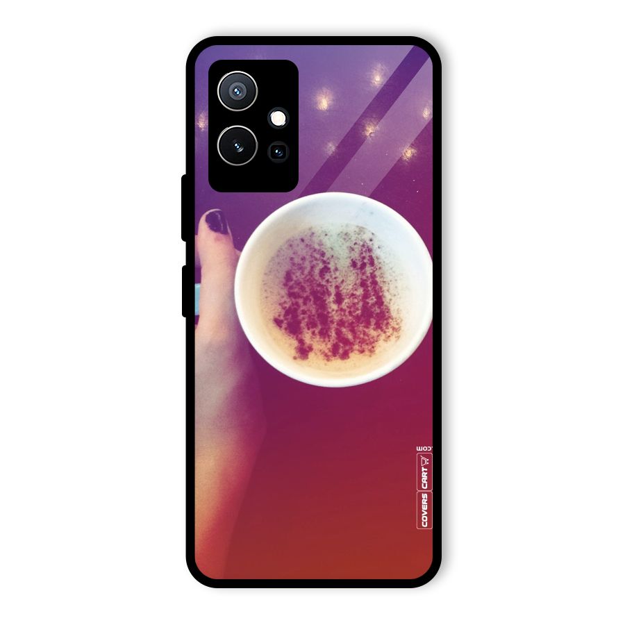Bokeh Coffee Mug Glass Back Case for Vivo T1 5G