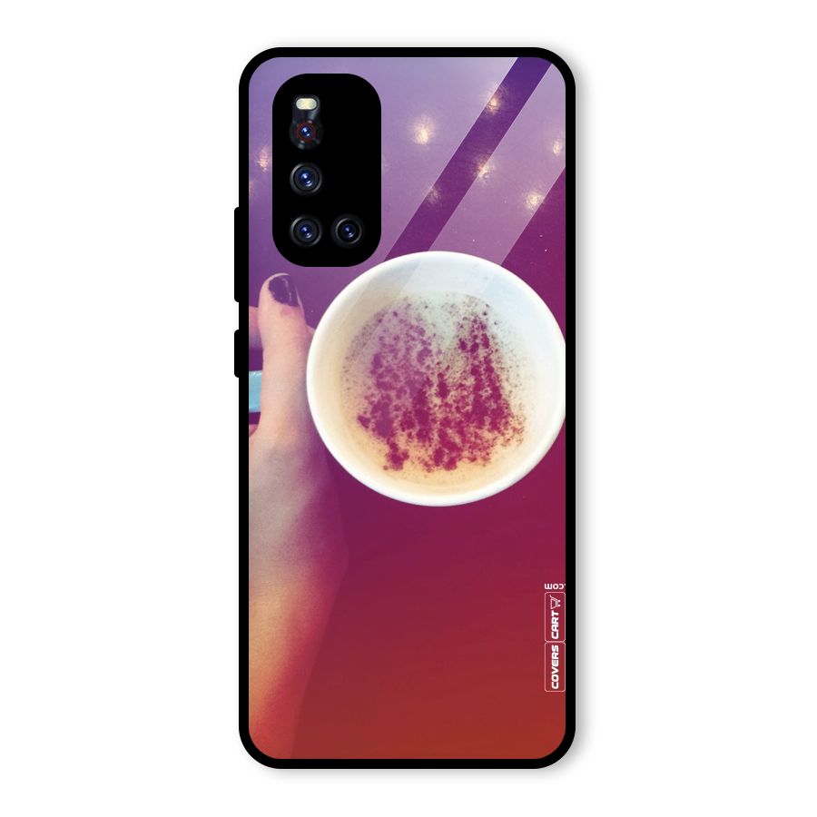 Bokeh Coffee Mug Glass Back Case for Vivo V19