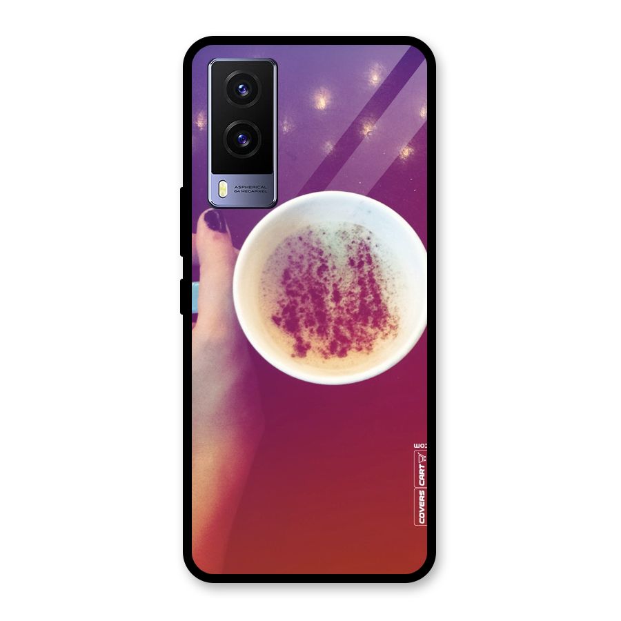 Bokeh Coffee Mug Glass Back Case for Vivo V21e 5G