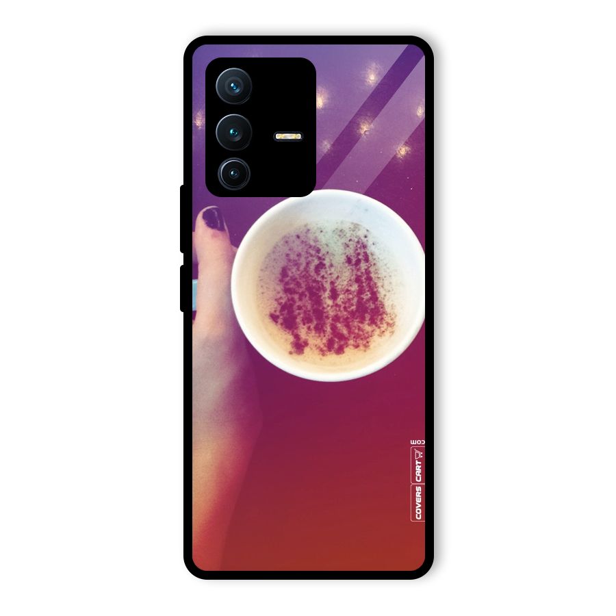 Bokeh Coffee Mug Glass Back Case for Vivo V23 Pro