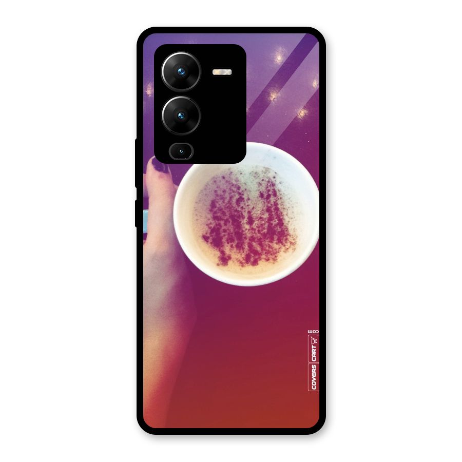Bokeh Coffee Mug Glass Back Case for Vivo V25 Pro