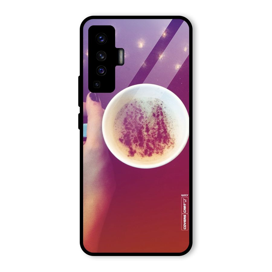 Bokeh Coffee Mug Glass Back Case for Vivo X50