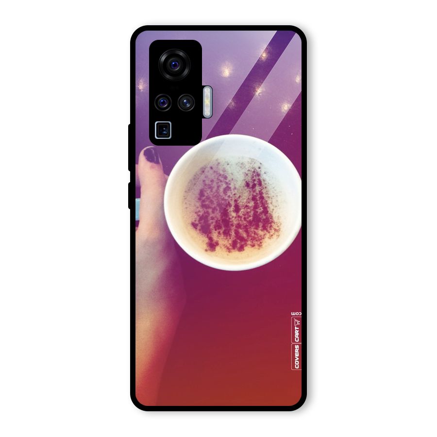 Bokeh Coffee Mug Glass Back Case for Vivo X50 Pro