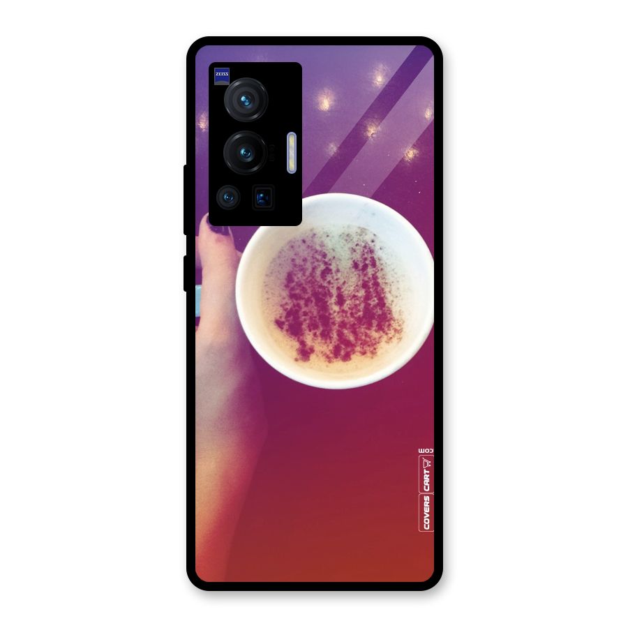 Bokeh Coffee Mug Glass Back Case for Vivo X70 Pro