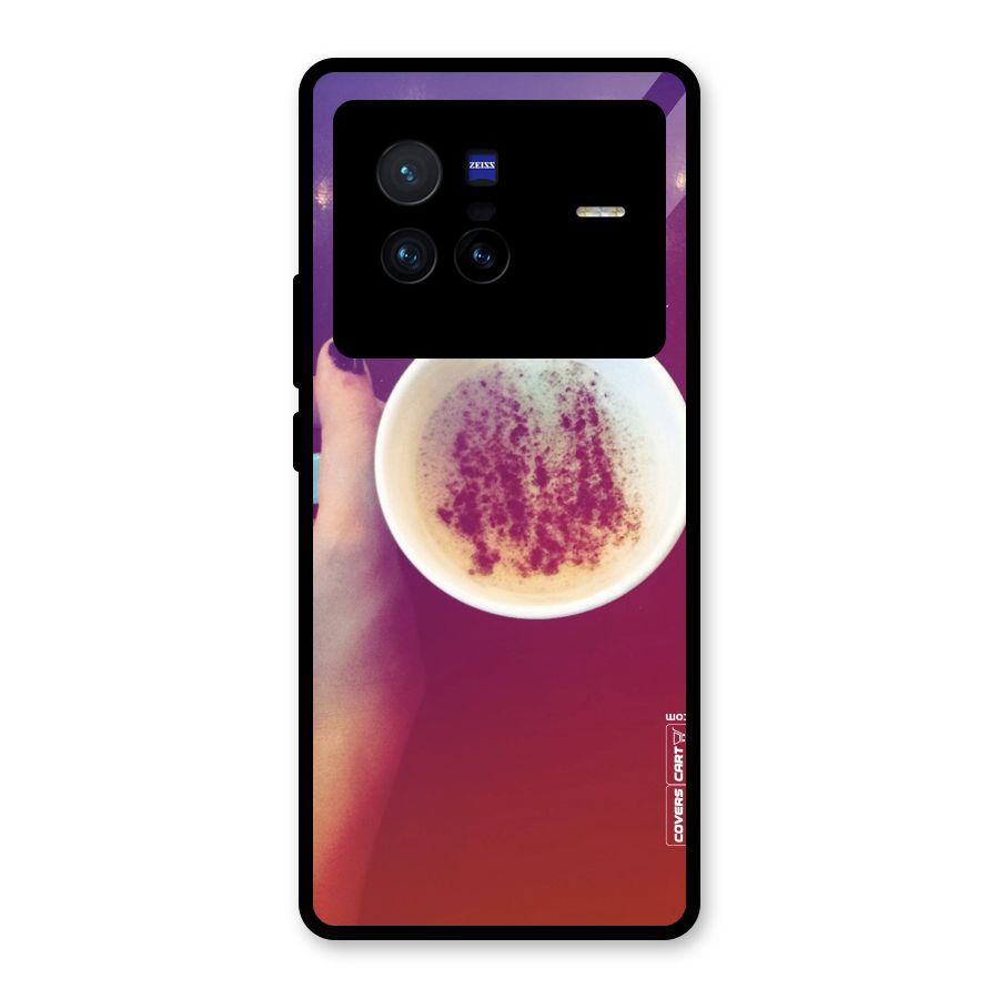 Bokeh Coffee Mug Glass Back Case for Vivo X80