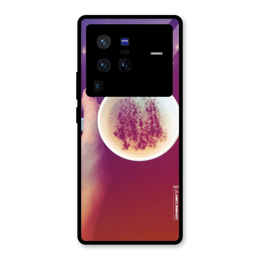Bokeh Coffee Mug Glass Back Case for Vivo X80 Pro