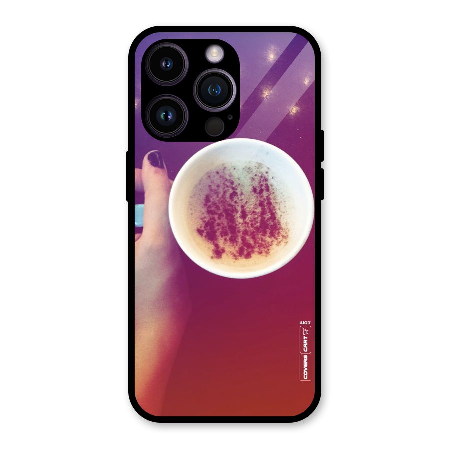 Bokeh Coffee Mug Glass Back Case for iPhone 14 Pro