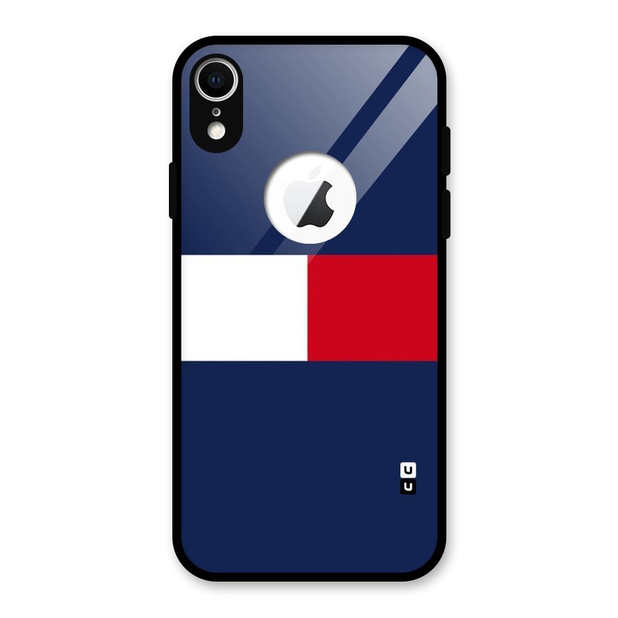 Bold Colours Glass Back Case for iPhone XR Logo Cut