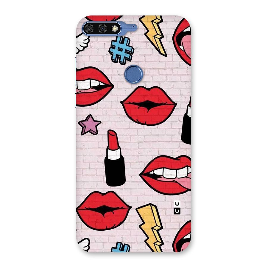 Bold Red Back Case for Honor 7C