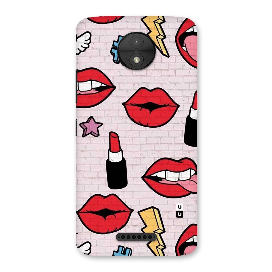 Bold Red Back Case for Moto C