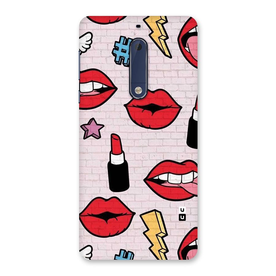 Bold Red Back Case for Nokia 5
