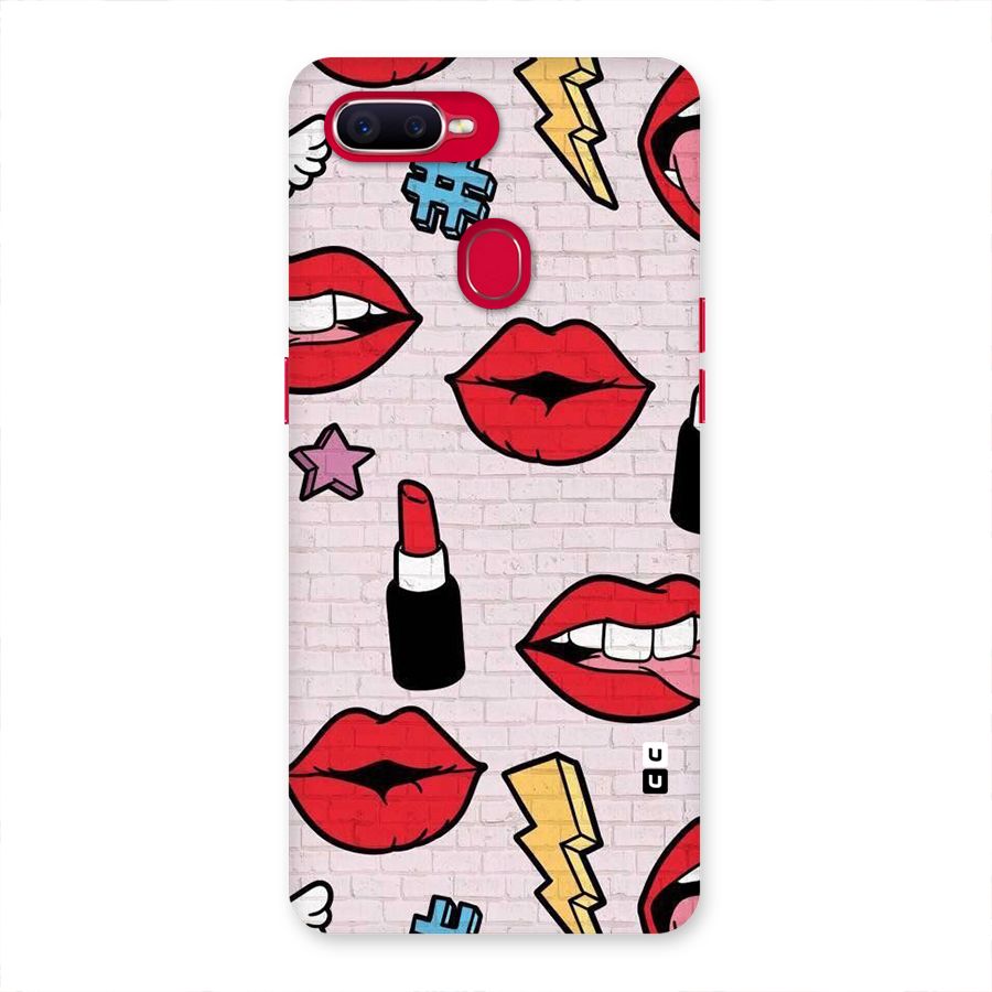Bold Red Back Case for Oppo F9 Pro