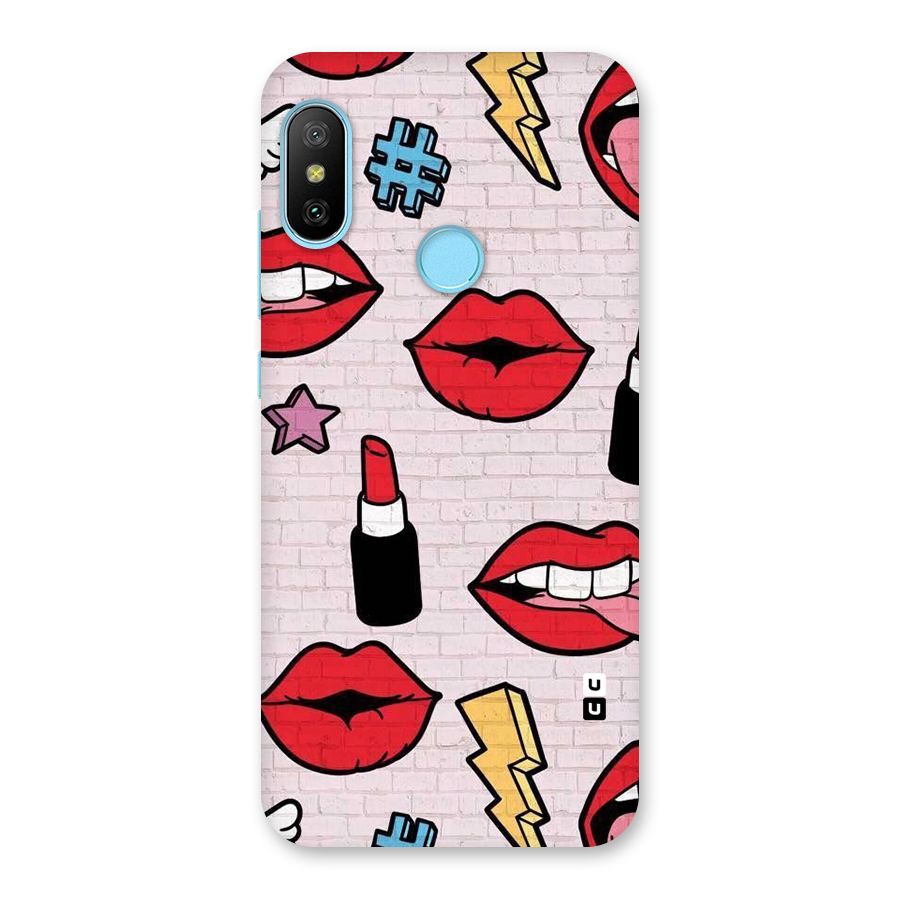 Bold Red Back Case for Redmi 6 Pro