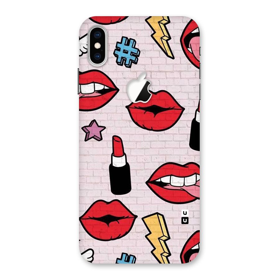 Bold Red Back Case for iPhone XS Max Apple Cut